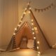 thumbnail image 1 of Carpa tipo tipi RONGFA Kids con luces y pompones para niñas y niños, 1 of 8