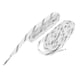 thumbnail image 4 of 1 par de patines de hockey sobre hielo para deportes de primera calidad cordones para zapatos cordones para zapatos 96 pulgadas, blanco, 4 of 5