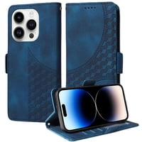 Carcasa Foxdock Iphone 14 Pro De Cuero Pu, Diseño Acolchado Clásico, Protección Contra Caídas Y Rayones