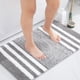 thumbnail image 4 of Xiao Hua Tapete de Piso Antideslizante con Rayas para Baño, coral Rosa Claro, Esponjoso y Suave, Lavable a Máquina, Fuerte Absorción de Agua 24 inches x 16 inches, 1 Pieza, 4 of 4