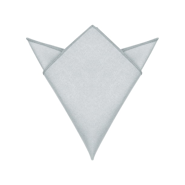 INSPIRE CHIC Pañuelos de Bolsillo Texturizados en Espiga para Hombres con Ribete para Trajes Formales Gris Talla Única