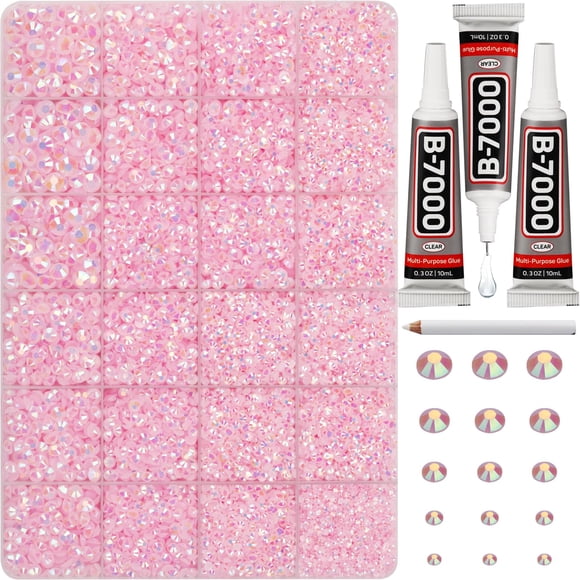 Strass Worthofbest 35.000 piezas rosa de respaldo plano