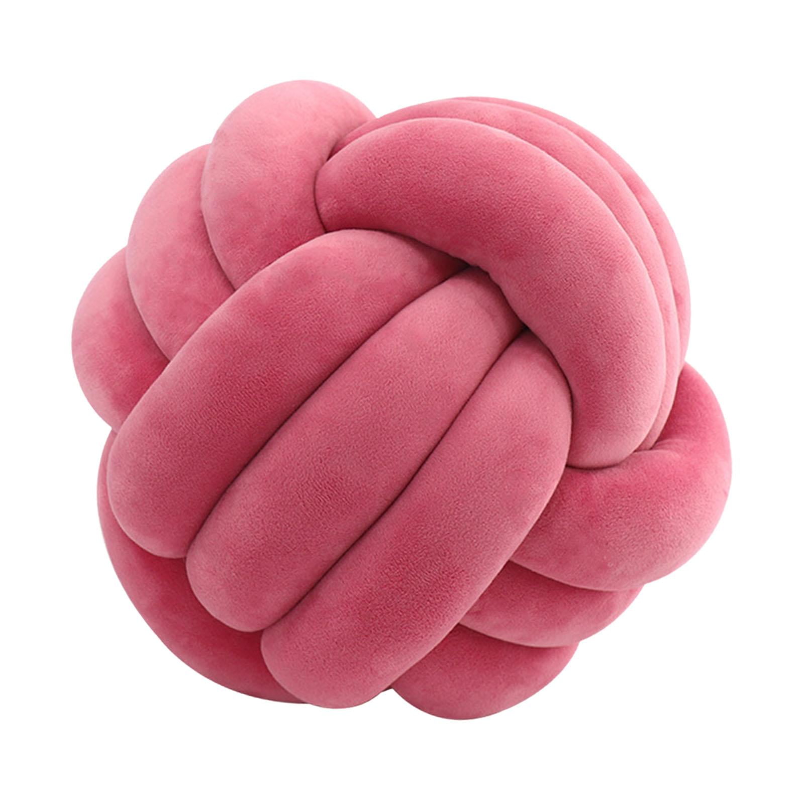 Bothyi - Nudo Almohada Bola Gruesa Cómoda Almohadas Anudadas Para Sala De Estar Hogar Sofá Rosa Claro Rojo