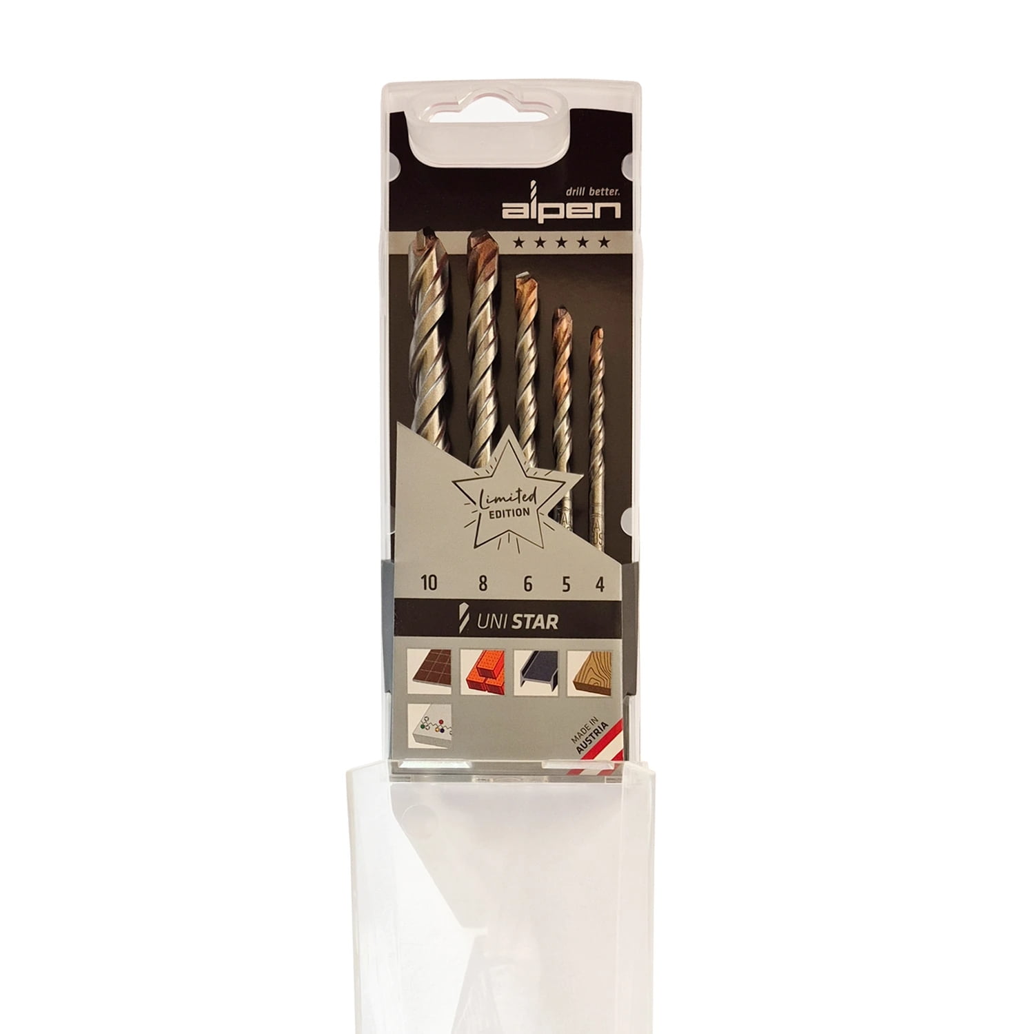 Set Brocas Muro/metal/madera Tm9 9u. Marca Alpen