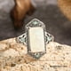 thumbnail image 4 of 1pc Elegant Square White Opal Ring with Antique Silver Finish, 4 of 4