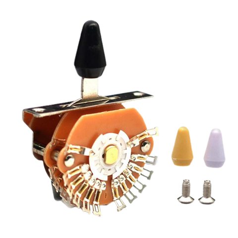 Magideal - Interruptor Selector De Pastilla De Guitarra, Súper Interruptor Con Tapas De Punta De Perilla De Interruptor, Interruptor Selector De Pastilla Súper I