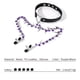 thumbnail image 2 of 1pc Heart-Shaped Choker with Nipple Clamps and Chain for Couple Sex Play, 2 of 3
