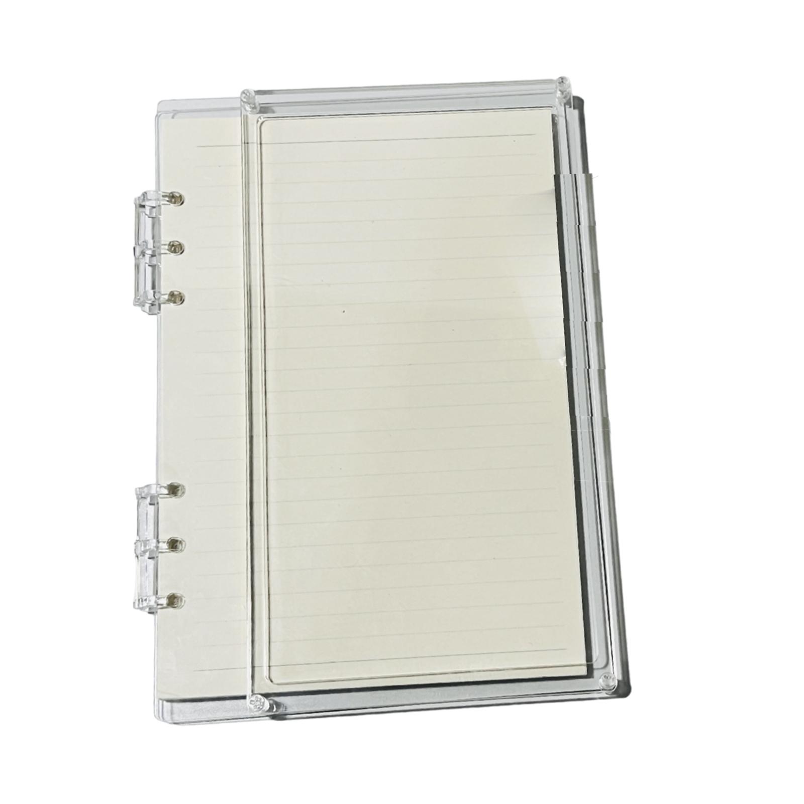 Magideal - Cuaderno De Diario De Páginas Sueltas, Cuaderno Acrílico, Hojas De Repuesto, Papelería Artesanal, 6 Agujeros Para Dibujo En Casa, Estudiantes, Escuela A5 Claro