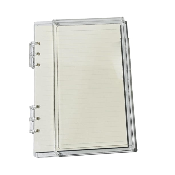 Cuaderno de diario de páginas sueltas, cuaderno acrílico, hojas de repuesto, papelería artesanal, 6 agujeros para dibujo en casa, estudiantes, escuela A5 claro