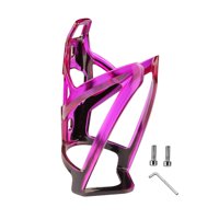 Magideal - Soporte Para Botella De Bicicleta Portavasos Resistente Ligero Accesorio Con Tornillos Material Pc Adecuado Para Adultos Bicicleta Montaña Carretera P Violeta Negro