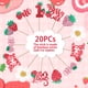 thumbnail image 2 of Adornos para magdalenas KeaiBear Sweet One Strawberry, 20 unidades, 2 of 7