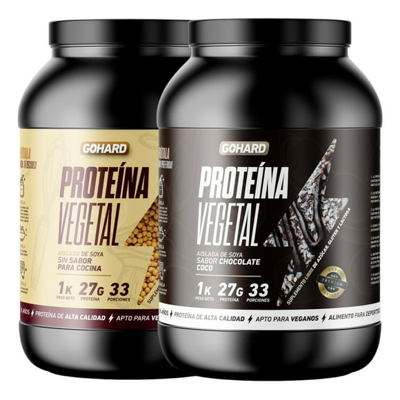 Pack Proteinas Vegetales 2Kg Total Sin Sabor - Chocolate Coco