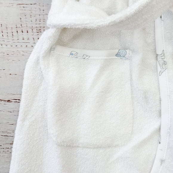 Bata de Baño Pau Celeste Algodón Pima Bebé - Talla 4 AÑOS