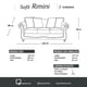 thumbnail image 5 of Sofa Rimini 2 C Tela Velvet Azul Petroleo, 5 of 6