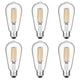 thumbnail image 1 of Bombillas LED Gozelux Vintage Edison de 6 W, 2700 K, E26, regulables, paquete de 6, 1 of 7
