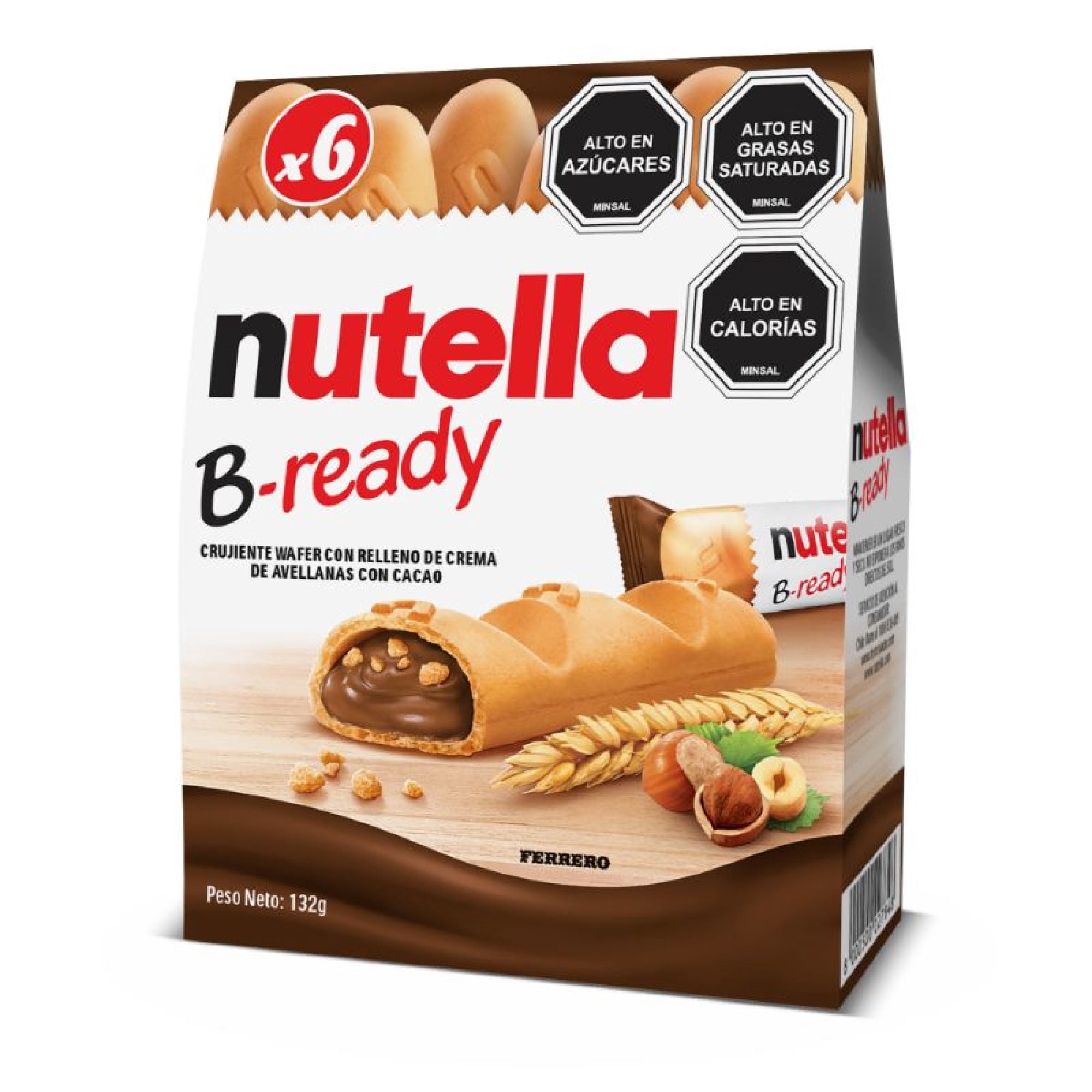 Wafers Con Relleno Nutella 132 g Ferrero