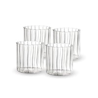 Santú Home & Deco - Set 4 Vasos Vidrio Vertical Chic 180Ml