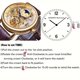 thumbnail image 2 of Reloj Mecánico para Hombre de Diseño Clásico de Moda con Esfera Dorada Real, Manecillas Azules y Correa Retro de Cuero Marrón, 2 of 8