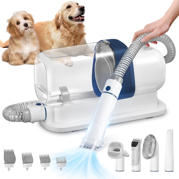 Aspiradora de aseo para mascotas LMVVC, 2,3 L, succión, 99% pelo de mascotas, azul y blanco