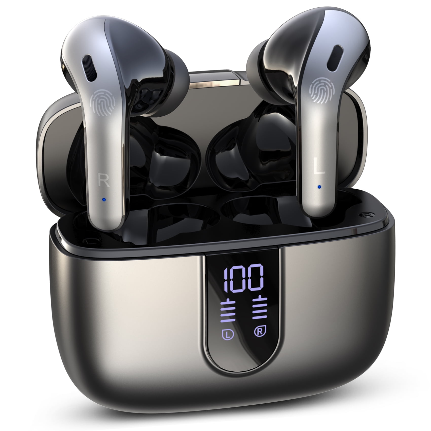 Veatool Auriculares Bluetooth Verdaderamente Inalámbricos, 65 Horas De Reproducción, Pantalla De Energía, Estuche De Carga Inalámbrica, Impermeables Ipx7