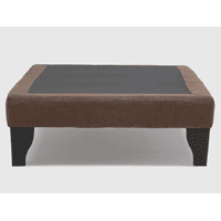 Kerabaalshop - Base De Cama De 1 Plaza Felpa Marron 90X200Cm
