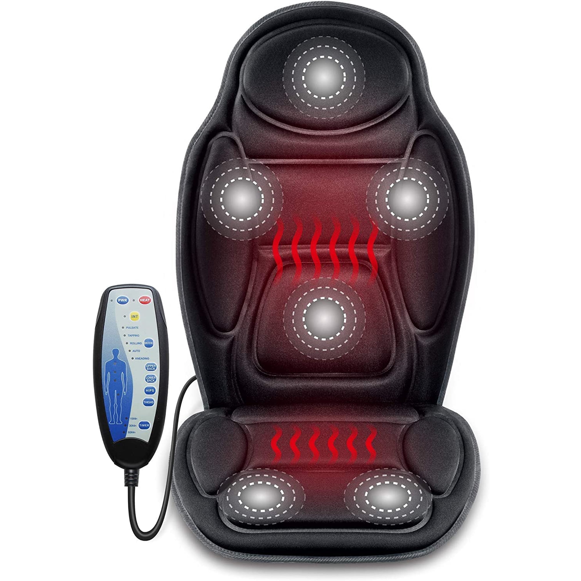 Snailax - Cojín De Asiento De Masaje, Masajeador De Espalda Con Forma De Caracol, Con Heat & Vib