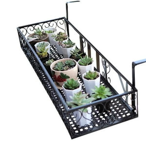 Crusec - Jardinera Exterior De Barandilla Para Balcón 50X20X12 Cm