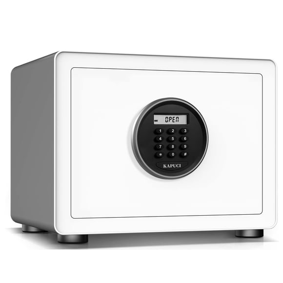 Caja fuerte digital KAPUCI Auto-Open 23L de acero blanco
