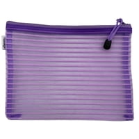 Homewell - Estuche Morado Translucido Rallas 23*18