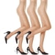 thumbnail image 1 of 3 pares de medias transparentes para mujer - Pantimedias con puntera reforzada, 1 of 5
