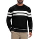 thumbnail image 1 of INSPIRE CHIC Suéter de Punto para Hombre Cuello Redondo Jersey Casual a Rayas XL Negro, 1 of 5