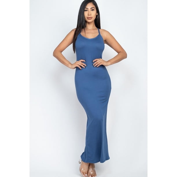 Vestido Largo con Espalda Nadadora
