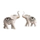 thumbnail image 5 of Pareja De La Suerte Elefantes Estatua Animal Estatuilla Escultura Decoración Para Oficina Blanco, 5 of 5