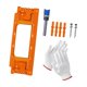 thumbnail image 3 of Plantilla Para Bisagras De Puerta, Accesorios, Herramienta Manual De Carpintero, Mortajadora Eficiente Para Bisagras De Puerta, Color Naranja, 3 of 3