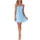 thumbnail image 2 of Camisón sin mangas para mujeres con tirantes anchos elásticos para una relajación y descanso cómodos XS Azul claro, 2 of 6