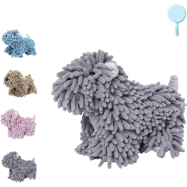 Toalla mano felpa cachorro súper suave absorbente regalo amantes perros baño