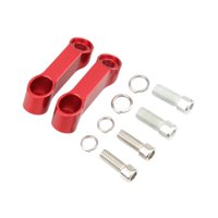 Ioensy - El Adaptador De Asa De Montura De Espejo Reemplaza Las Piezas De Repuesto Motorcycle Mirror Extensión Roja