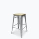 thumbnail image 2 of Taburete Medio 66 Tolix Asiento Madera Plata, 2 of 3