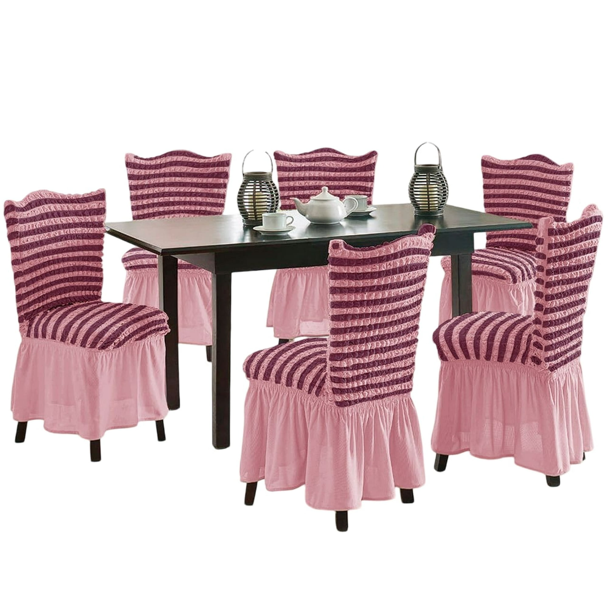 Genérico - Pack 6 Fundas Sillas Turcas Diseño Lineal L8