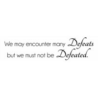 Rienda Libre Graphics - Decomural Must Not Be Defeated Inspirational Ws-42994