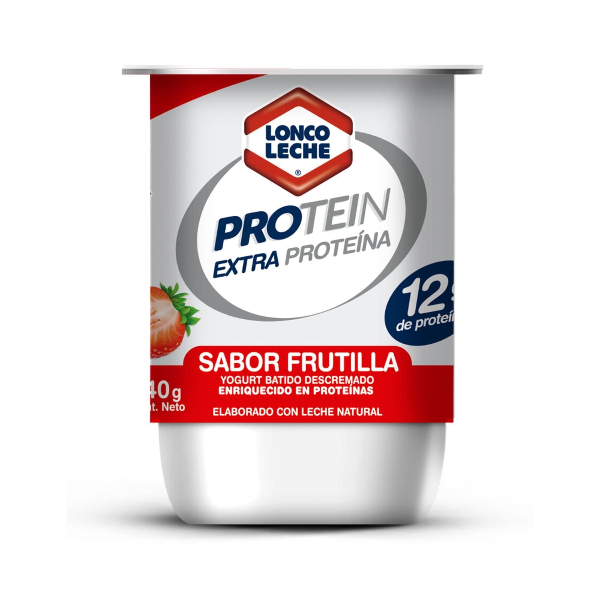 Yoghurt Protein Sabor Frutilla Pote 140 g Loncoleche