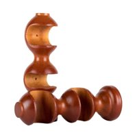Metalhsa - Pack 2 Unidades Soporte Doble De Madera Chocolate 28/28 Mm