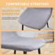 thumbnail image 3 of Silla sencilla de lujo - conjunto de 4 silla de comedor de alta resistencia de material de lino-algodón, 3 of 6