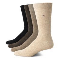 Calcetines Redondos Tommy Hilfiger, Cómodo Vestido Elástico Para Hombre, Paquete De 4