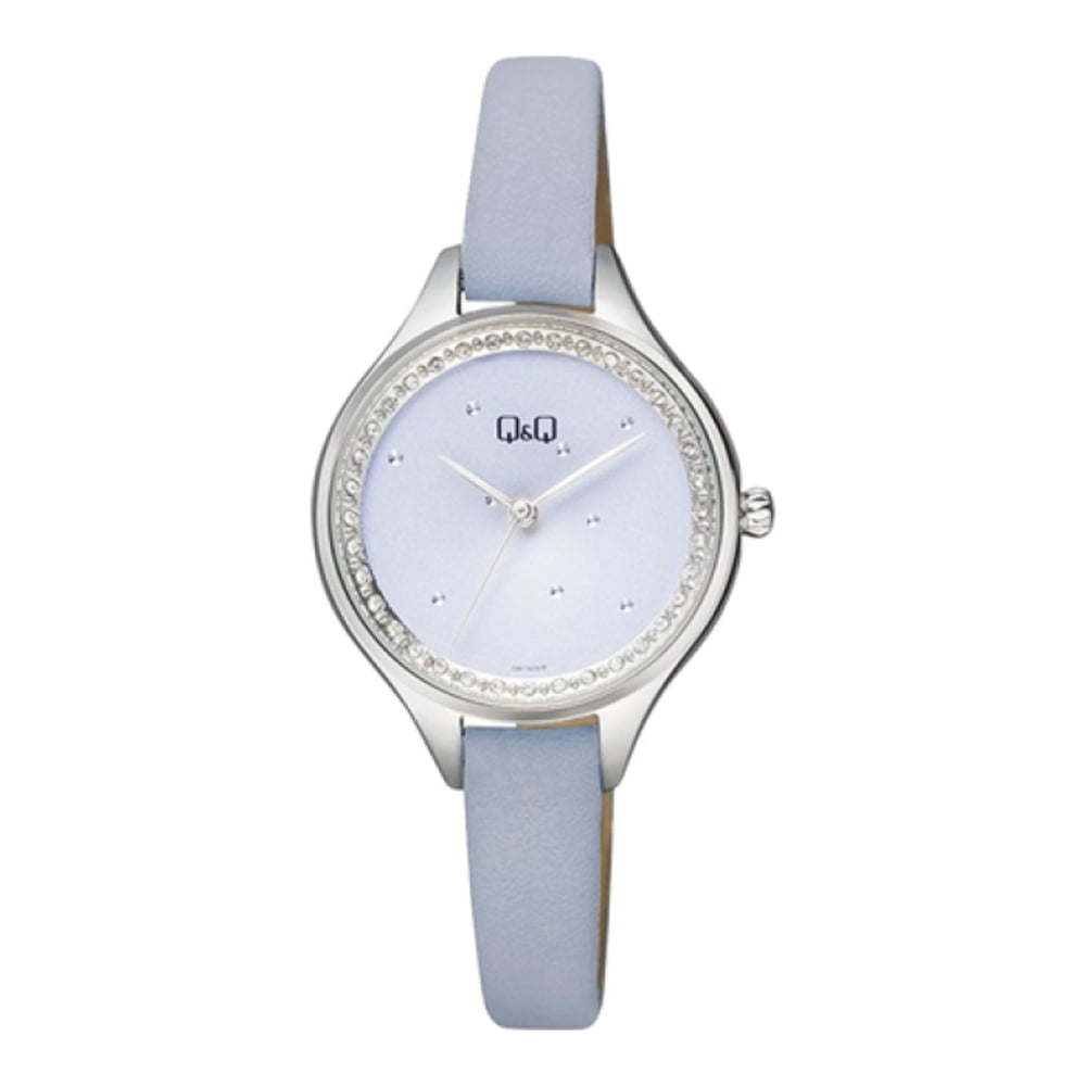Q&q - Reloj Qb73j302y Mujer Analogo Cuero