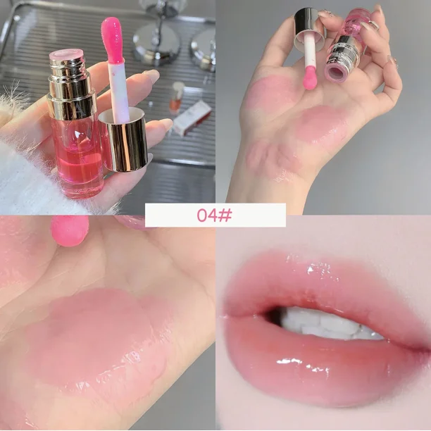 Strawberry Jelly Lip Oil Glossy Tint Glaze Lipstick Moisturize Liquid Fruit Jam Lip Beauty Treatment Transparent Hydrating Balm