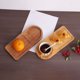 thumbnail image 3 of Xiao Hua Palet - Palet de madera con diseño dividido, multiusos como bandeja de té, plato de desayuno y bandeja para la merienda, tamaño 27,5 × 10,5 × 1,5 cm, 1 pieza, marrón, 3 of 3