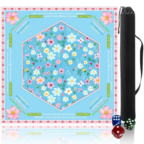 Tapete de Mahjong Pittera para mesa de Mahjong americano con bolsa para reglas