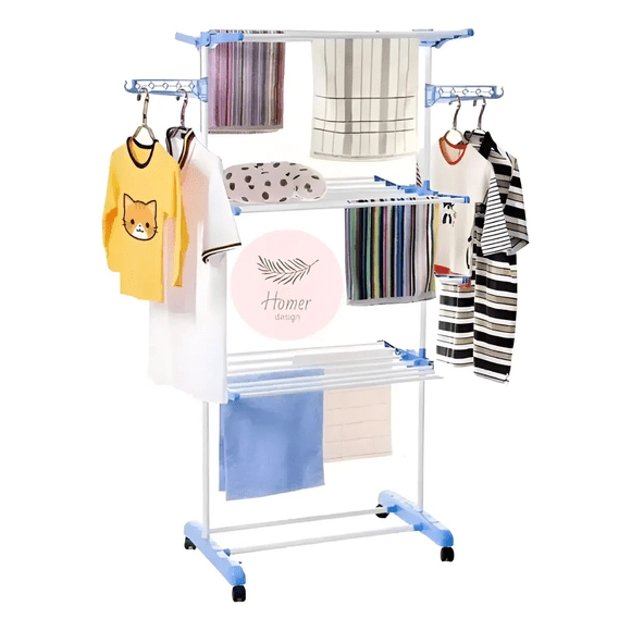 Tendedero Ropa Colgador Pechero Plegable 3 Niveles