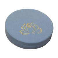 Magideal - Cojín De Meditación Redondo Con Cremallera Cojín De Asiento Cojín De Suelo Tradicional Lavable De 16 ""De Diámetro Para Dormitorio Oración Interior , Azul 6Cm